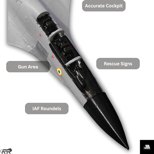 Image of Indian Airforce Sukhoi - 30 MKI Airplane Model 10 inch with Missiles - 1:84 Scale Su-30 Fighter Jet Aircraft for Collectors, Kids, Embossed Stand, Snap Fit (10 inch Jet with Missiles)