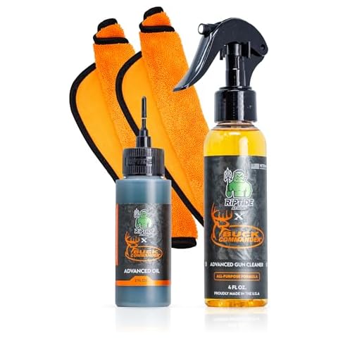 Riptide Armory x Buck Commander Advanced Gun Cleaner & Gun Oil Kit - Targeted Long-Lasting Formula -Protect & Prevent Buildup - Veteran Founded & Formulated by Former US Navy Seal (Towel Combo) Cover