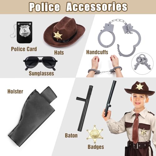Disfraz policia sheriff vaquero niños y niñas S(5-7) miniatura 5