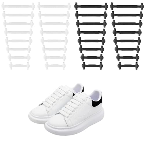 EHDWXVZM 2 uppsättningar silikonbutiker, no-backs tofsar, kreativa skotillbehör, sportskor lager., Vit, Einheitsgröße