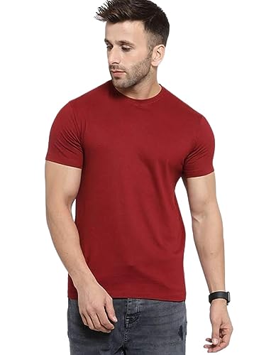 Image of Lifestyle Men's Regular Fit Casual Solid Short Sleeve 100% Polyester Dry Fit Crew Neck T-Shirt