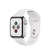 Produktbild Apple Watch Series 5 (GPS + Cellular, 40 mm) Edelstahlgehäuse - Sportarmband Weiß