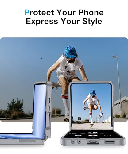 Image of NO.1 Magnetic for Samsung Galaxy Z Flip 7 Case Compatible with MagSafe [Military Grade Drop Tested][Translucent Matte][Anti-Fingerprint] Soft Silicone Bumper for Samsung Flip 7 Case Slim,Grey