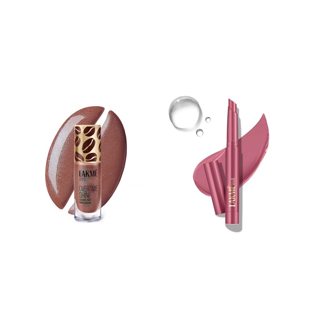 Lakme 9 to 5 Overtime Shine Nail Polish - Coffee Edit-13 Brew-tifulDay 6ml Lakme 9 to 5 Forever Matte Lip Crayon, Moment Mauve 1.1g-picture-29