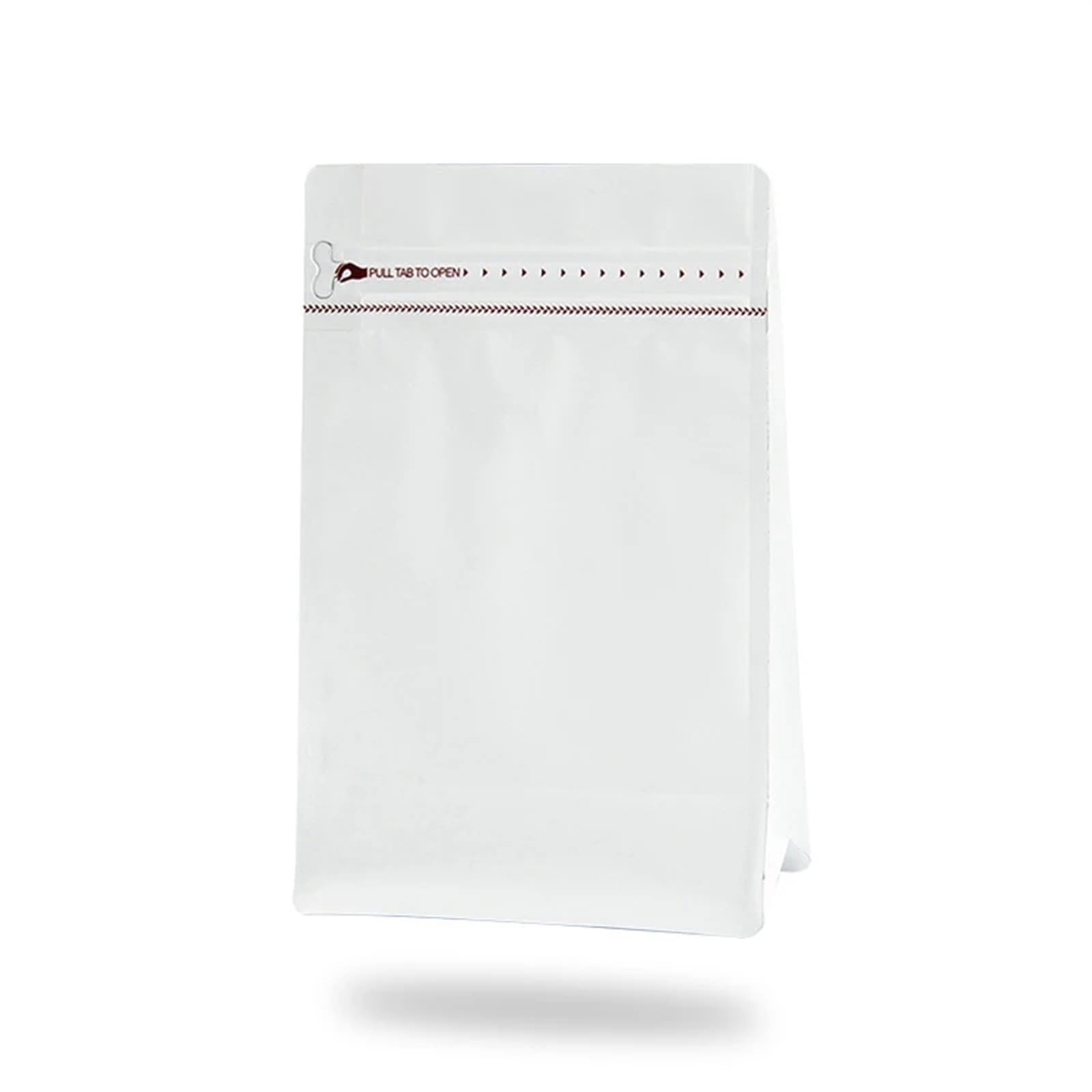 Sacs à fermeture auto-scellante lot de 25 sachets Mylar fond plat 500g sans valve coloris blanc