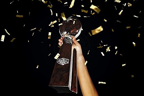 Image of DRAFT NOW Fantasy Football Trophy - 14 INCHES Large - Chrome Replica Trophy Made for Fantasy Football Champions
