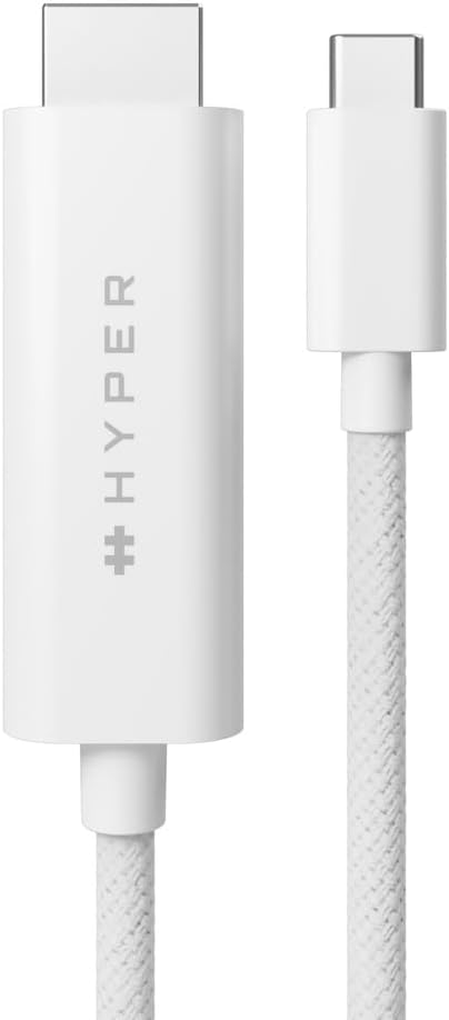 Hyper HyperDrive USB-C to HDMI 4K60Hz Cable - White