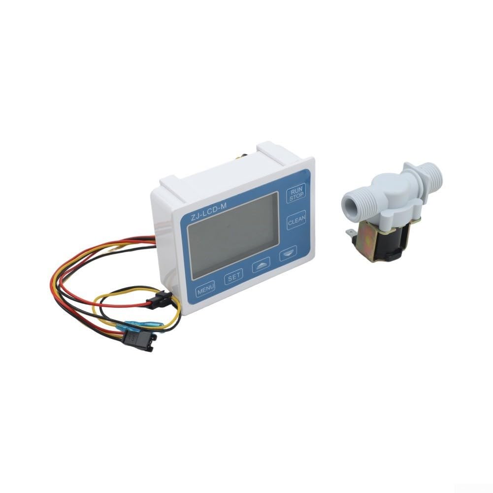 Digitaler Wasserdurchflussmesser G1/2 Zoll mit LCD Anzeige - Quantitative Steuerung 1-30L/MIN Nylon Sensor Kit für Pool & Kraftstoff