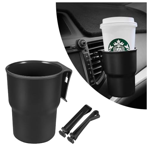 Hanging Cup Holder with 2 Kinds of Hooks,Multi-Function Car Cup Holder Organizer Car Trash Can on Air Vents or Car Window Cup Holder for Drinks,Glasses Holder,Pen (Black)