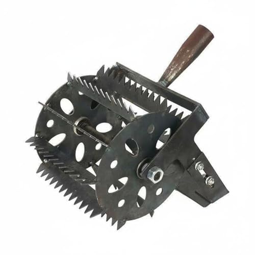 Chosertory Escardilla de Rodillo Herramienta de Cultivo Manual Hoe Agrícola Desherbadora Rodante Diseño de Ahorro de Esfuerzo Resistente Acero Indicada para Limpieza Jardines Parcelas
