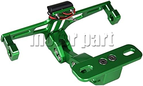 Accessories for BMW S1000RR S1000R for Honda PCX MSX 125 CBR1000RR CB 599 919 400 for Ducati Monster for Suzuki K5 K6 CNC License Plate Frame Led Light - (Color: Orange)