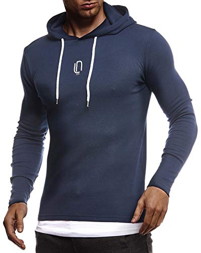 Leif Nelson Men's Casual Hoodie Longsleeve Pullover Sweatshirt Sweater Jacket For Men Slim Fit LN-8342
