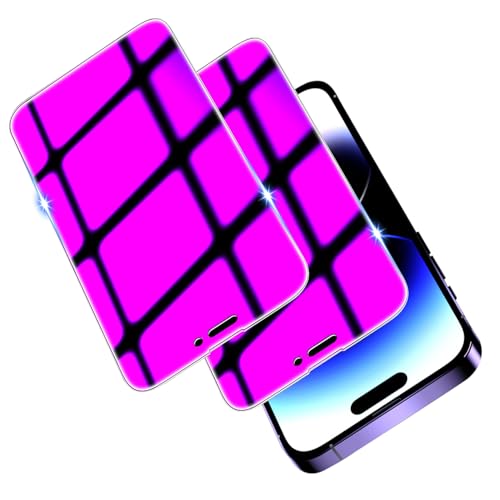 Protecteur d'écran de confidentialité iPhone 14 Pro verre trempé violet anti-espion