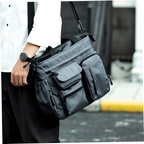 Bolso Mensajero Kisangel Oxford Gran Capacidad Gris miniatura 2