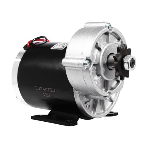 FiueStur 600W 48V DC Reduction Electric Motor for Ebike Scooter Conversion High Torque Aluminum Gear Drive 450rpm 550lb Load Capacity