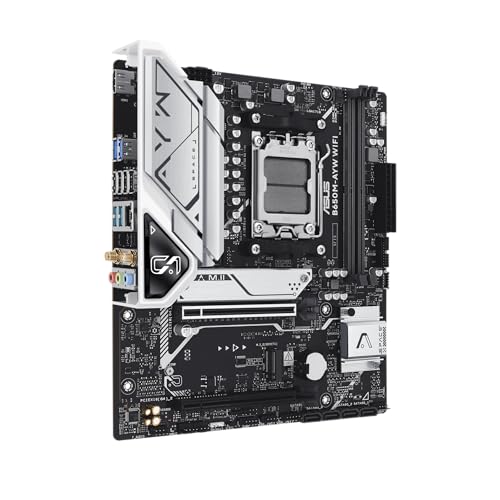 Image of ASUS B650M-AYW WiFi AMD B650 Micro-ATX Motherboard with DDR5, PCIe 5.0 M.2 Support, HDMI, Realtek 2.5Gb Ethernet, Wi-Fi 6, Rear USB 10Gbps Ports, Front USB 5Gbps Type-C, SATA 6 Gbps