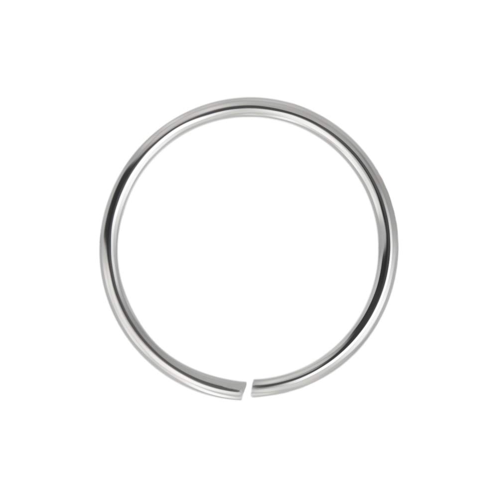 PiercingPoint9 Karat Solid Gold 22 Gauge (0.6MM) - 1/4 Inch (6MM) Length Seamless Continuous Nose Hoop Ring