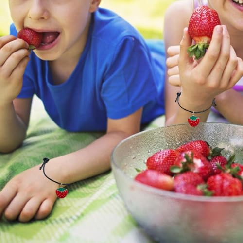Strawberry Party Favors Cute Bracelet Bulk Gifts with Thanks Card for Strawberry Party Supplies4