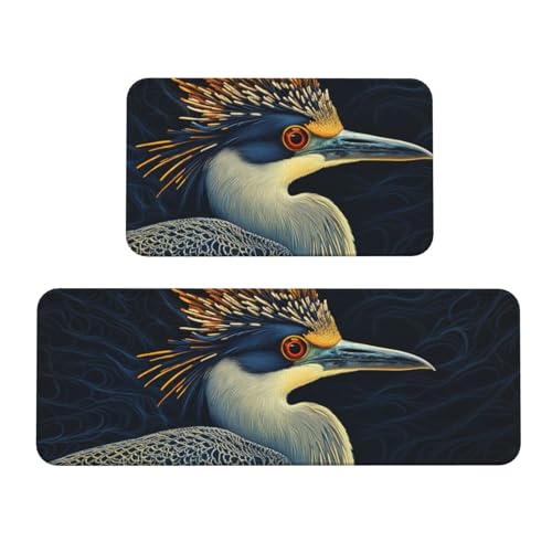 Tapetes de cocina acolchados Strange Little Bird lavables para suelo de lavandería 2