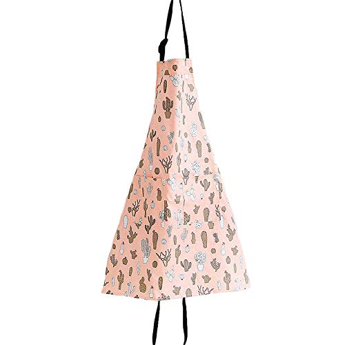 TREESTAR Apron Adjustable Fashion Polyester Kids Aprons with Pockets for Home Restaurant Garden Coffee House School (Pink)