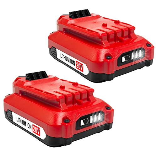 DTK 2Pack 3.5Ah Lithium Battery for Craftsman 20V Battery CMCB201 CMCB202 CMCB202-2 CMCB204 CMCB204-2 Craftsman V20 Cordless Tool Battery Replacement