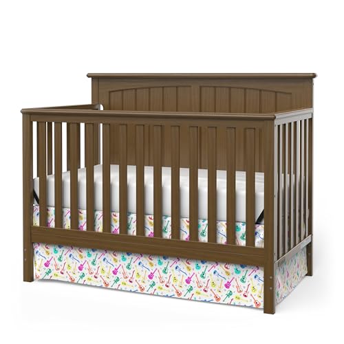 Child Craft Sheldon 4-in-1 Convertible Crib, Baby Crib Converts to Day Bed, Toddler Bed and Full Size Bed, 3 Adjustable Mattress Positions, Non-Toxic, Baby Safe Finish (Cocoa Bean Brown)