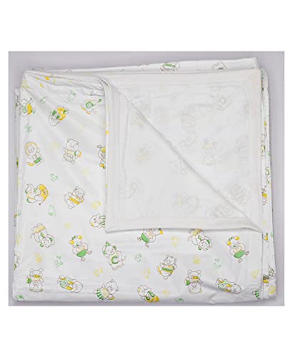 Mothers Choice Bed Protecting Mat Mattress Protector, Waterproof Bed Sheet PVC Plastic Bed Protector- Pack Of 1 (White)