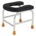 GY-1 U-FöRmiger Toilettenstuhl, Verstellbarer Tragbarer Toilettenstuhl FüR Erwachsene, Mobiler Duschstuhl/Behindertengerechter Toilettenstuhl/Edelstahl (Traggewicht 250 Kg)
