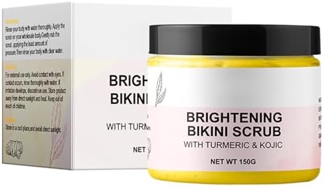 Natural Body Scrub,Exfoliante Corporal de Cúrcuma con Sal del mar...