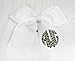 Kenzie's Boutique Handmade Personalized Leopard Monogram Hair Bow for Girls - Cheetah Monogram Hair Tie - Accessory Back to School - Custom White Pink Preppy Bow - Cheer 8