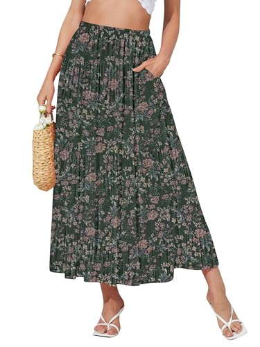 NASHALYLY Women's High Waisted Maxi Skirt with Pockets
