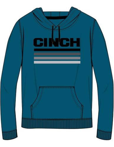 Cinch Western Sweatshirt Mens Hoodie Relaxed Graphic Teal MWK1206031