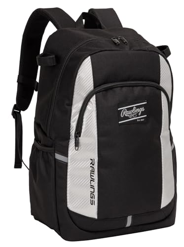 ローリングス(Rawlings) 野球用 ジュニアバックパック EBP16S01 ブラック/シルバー 33Lの商品画像（Amazon）
