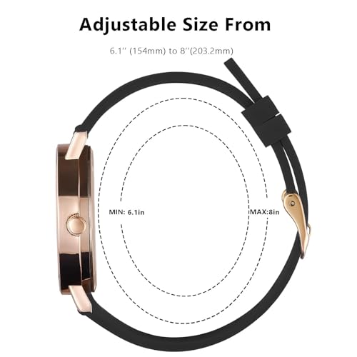 Image of Watch with Second Hand Nursing for Women, Analog Watches for Nurses, 12 /24 Hour Military Time, Easy Read Dial, Colorful Silicone Band