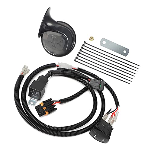 CENPEK RZR Kit de klaxon, 12 V, bouton LED bleu, interrupteur à bascule, kit de klaxon UTV universel