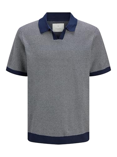 Knit Split Neck JACK & JONES polo en maille col tunisien pour homme