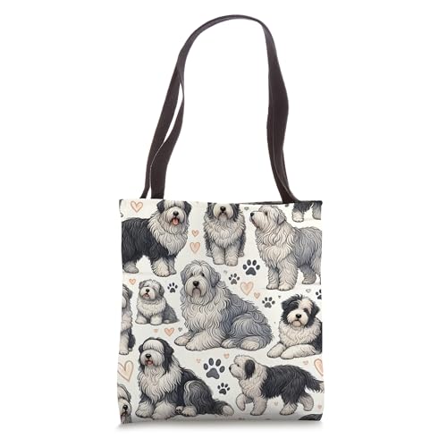 Bolsa Tote con Diseño de Perros Sheepdog miniatura 1