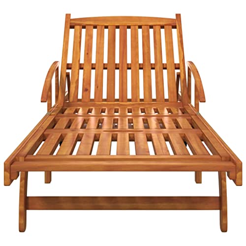 Qzzced Sun Loungers 2 Pcs Solid Wood Acacia,Chaise Lounge Chair,Lounging Chair,Lounge Chair,Patio Lounger,For Beach, Poolside And Patio #TOP6