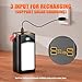 Portable Power Bank Station 99Wh Outdoor Generator LCD Display Backup Phone Battery Pack Portable PD Fast Charger for Laptop Cellphone Travel Camping Home Use with Full Flashlight