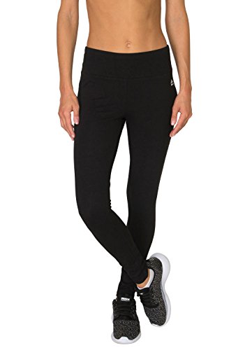 RBX Active Women's Cotton Spandex Full Length Jersey Legging Black L
