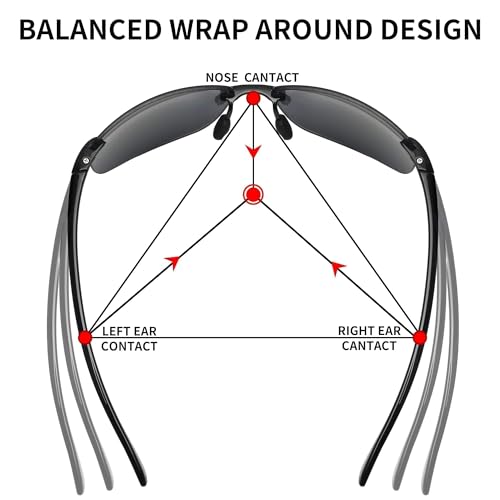 Image of JIM HALO Sport Sunglasses Men Womens TR90 Rimless for Driving Running Golf | Polarized /Non polarized,Lightweight,17g /0.6oz,Rectangle,Wrap Around,Cycling,Fishing,Outdoor Activities