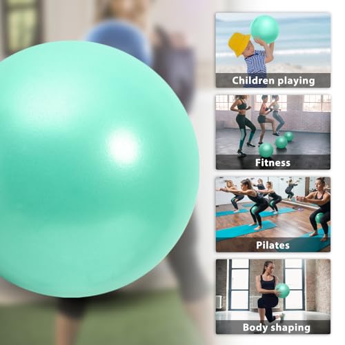 Cikyner Bola de Pilates macia, pequena bola de exercício 23-25 cm mini bola de ginástica com canudo