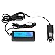 Digital Auto Thermometer, 12V Elektronische Innen und Außenthermometer mit LCD Display und Hintergrundbeleuchtung für PC Computer Aquarium LKW Kfz(Blau)