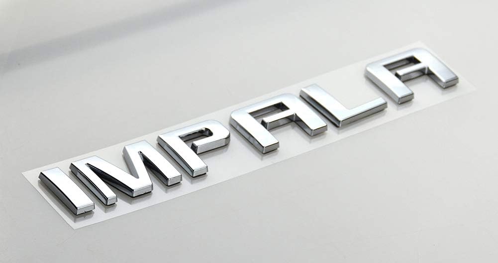 Aimoll 1x Impala trunk Emblems 3D Badges Nameplate Letter Replacement for Impala (Chrome)
