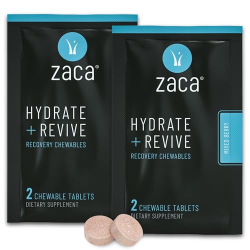 Zaca Recovery Chewable Supplement | Hydrate + Revive | 2 Packs = 4 Tablets
