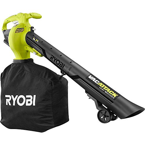 RYOBI 40-Volt VacAttack Lithium-Ion Cordless Leaf Vacuum Mulcher with Metal ...