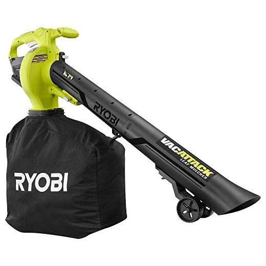 RYOBI 40-Volt VacAttack Lithium-Ion Cordless Leaf Vacuum Mulcher with Metal Impeller,Variable Speed Dial, and Heavy Duty Bag (Battery and Charger Not Included) (Renewed)