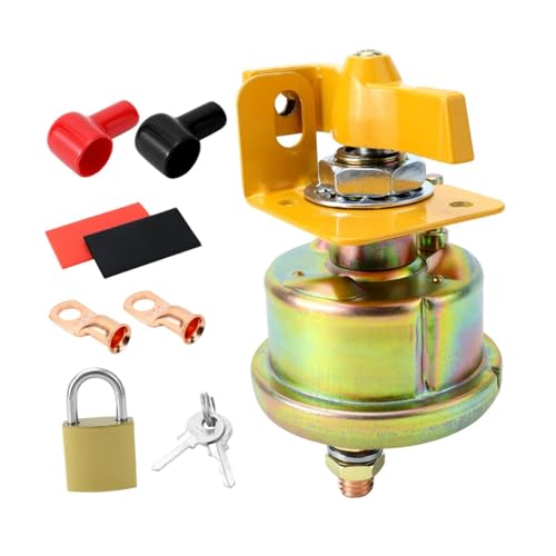 MagiDeal Battery Disconnect Switch Kit Battery Power Cut Off Isolator Killer Switch 300A High Current for Marine Vehicle