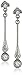 Downton Abbey Linear Crystal Post Top Drop Earrings
