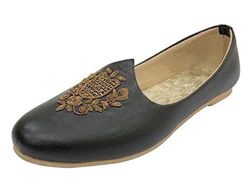 Punjabi Jutti for Men Black Stylish Loafers Sherwani Juti Men Ethnic Slip-on Casual Handmade Mojari Shoes